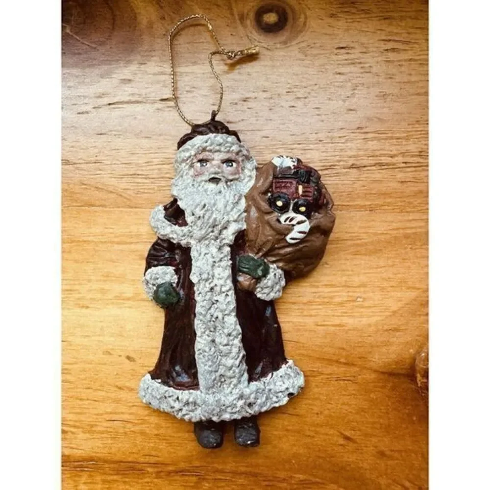 Vintage Christmas Ornament Santa Noel St Nicholas With A Bag‎ Of Toys